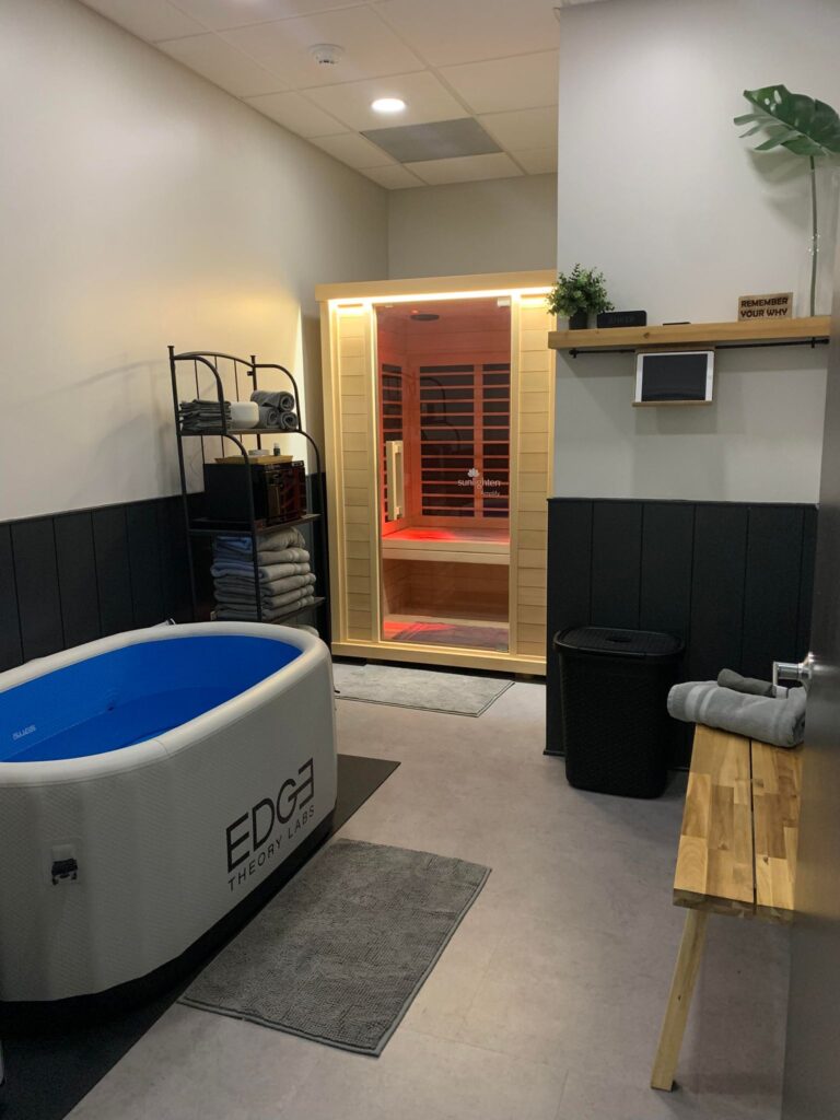 cold plunge and infrared sauna room